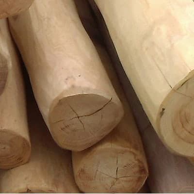 Robinie stolpe Ø10-12cm / 300cm uden bark og pudset 1 RobiniestolpeØ cm/cmudenbarkogpudset