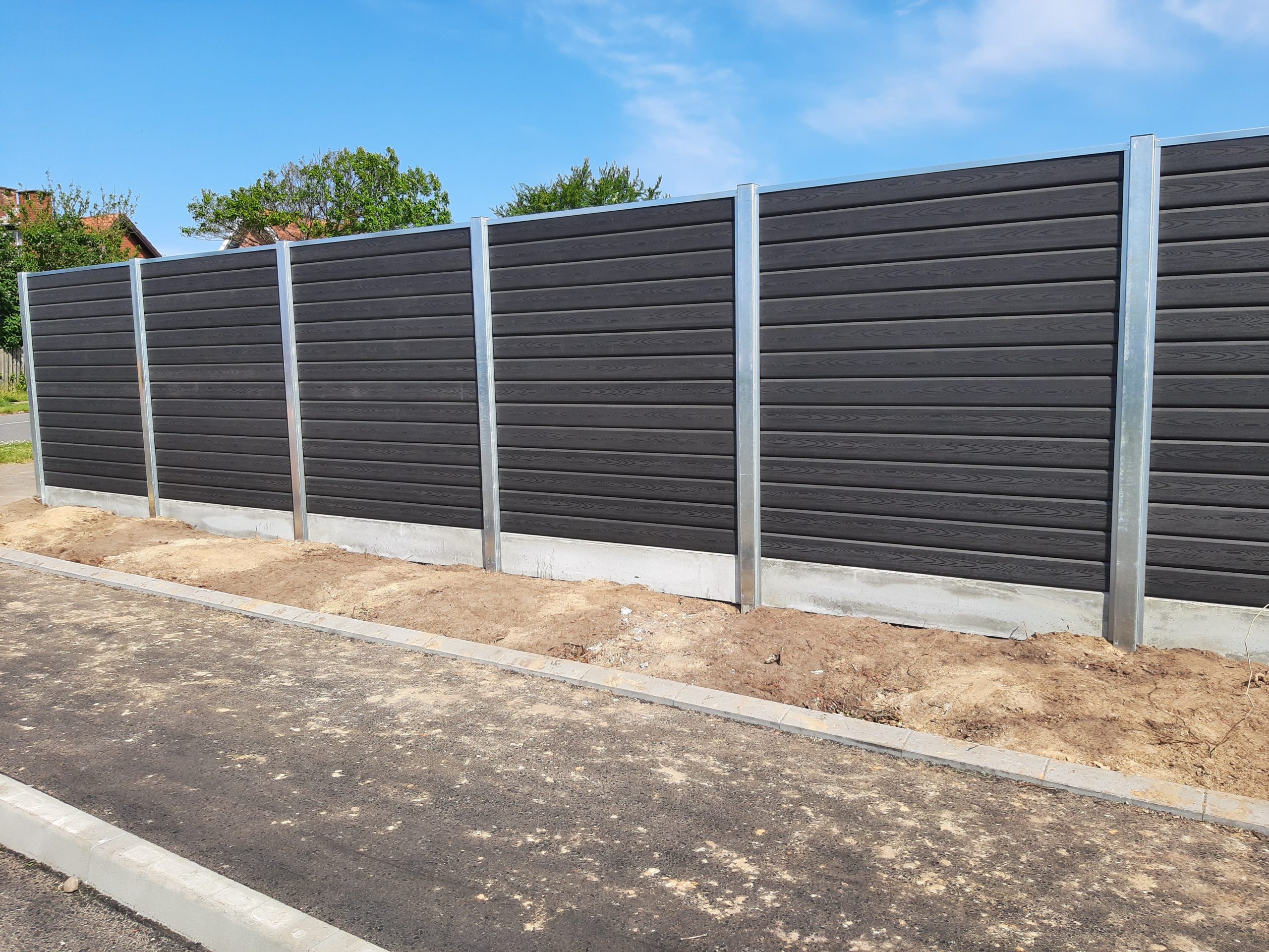 Komposit Hegn XL-Blok Profil – Inkl. Betonbund – Stålstolper (4)