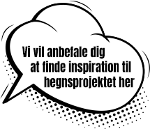 tænkebobbel med vi vil anbefale dig hegnsprojektet her