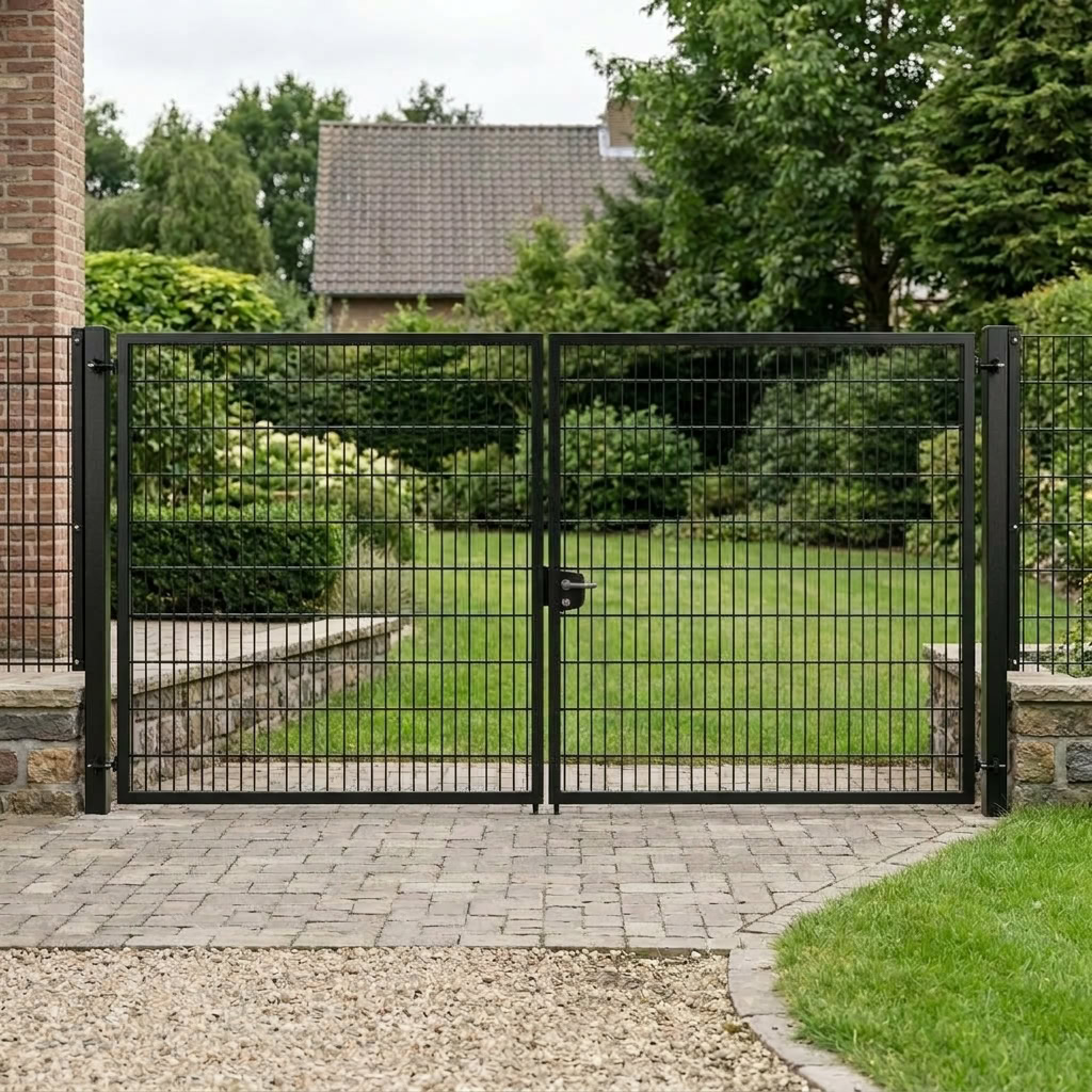 Robust 2D Panelhegns Dobbeltlåger – Sort miljø