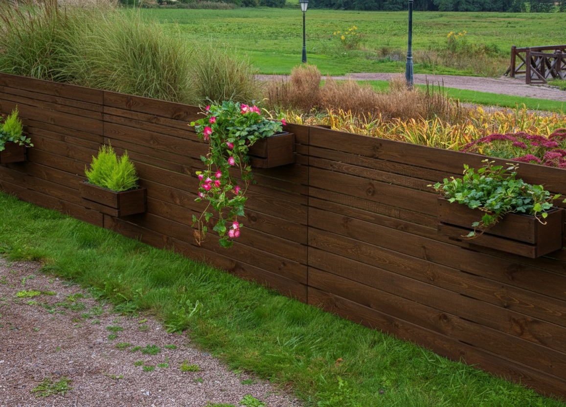 Genki Lamelhegn 180x90cm Brunbejdset 1