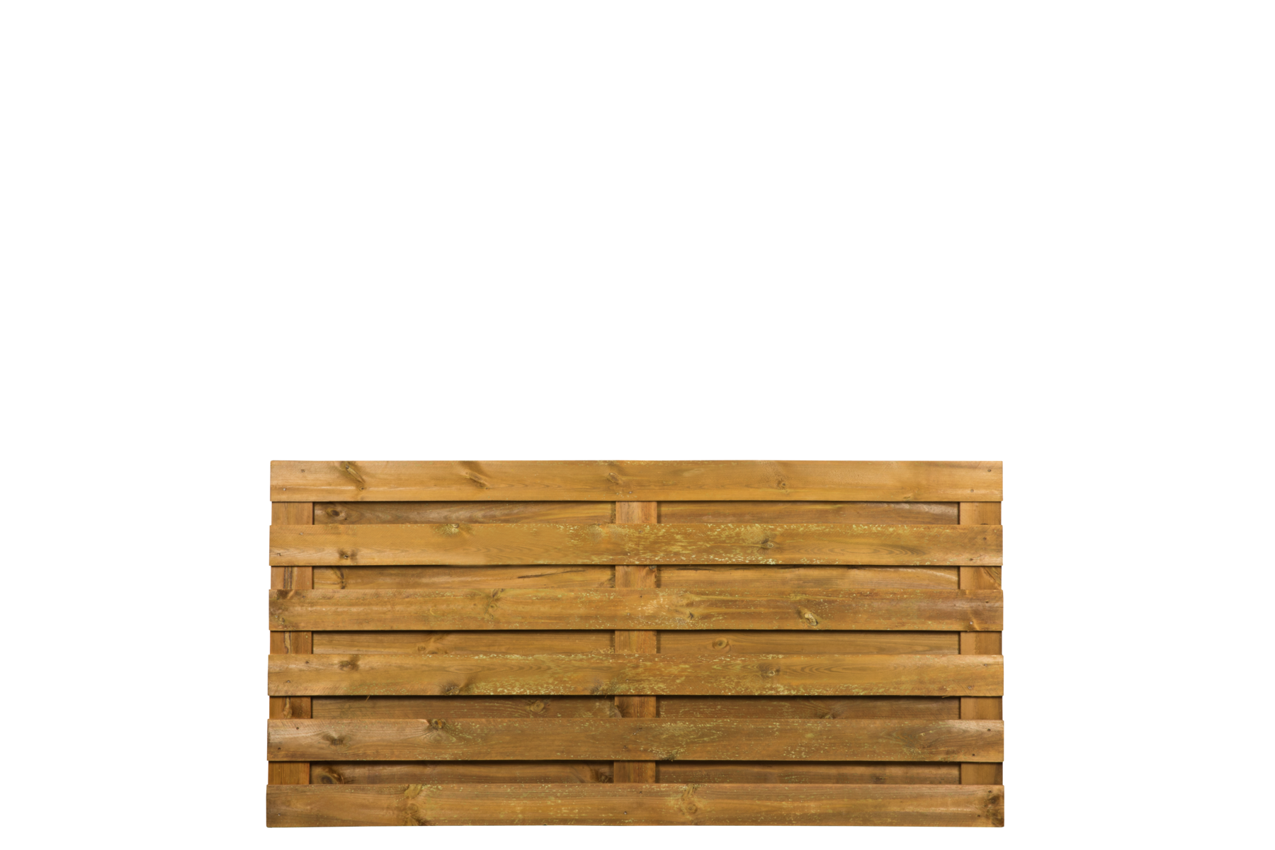 Lamelhegns Plankeværk 180x90cm Brun Imprægneret