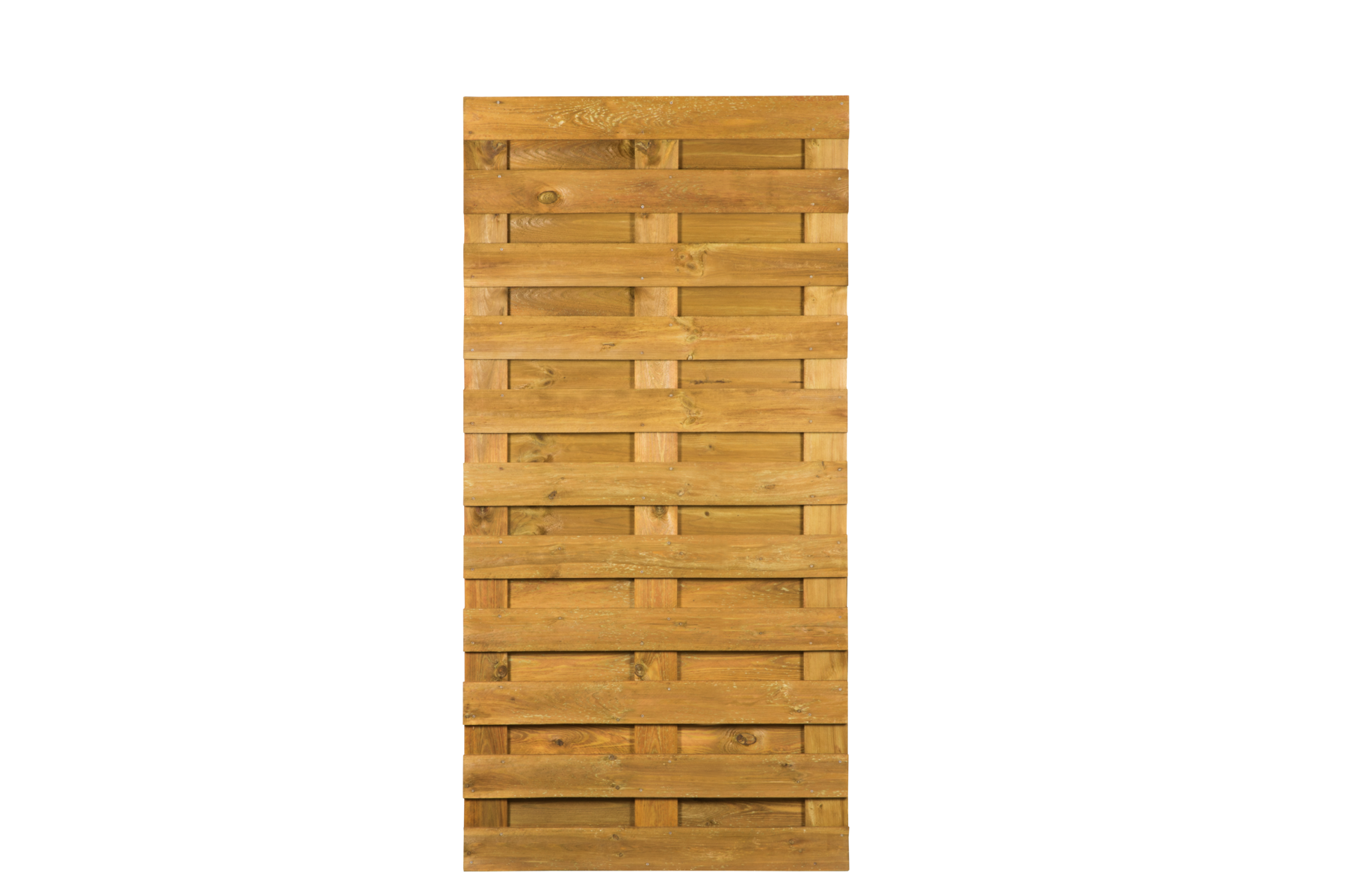 Lamelhegns Plankeværk 90x180cm Brun Imprægneret
